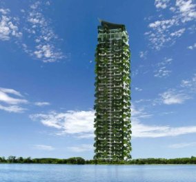 Υπέροχος στη Σρι Λάνκα ο ψηλότερος κατακόρυφος κήπος στον κόσμο- Απλώνεται σε 46 ορόφους και 164 διαμερίσματα (φωτογραφίες) - Κυρίως Φωτογραφία - Gallery - Video