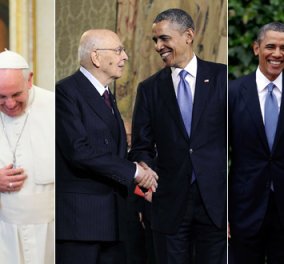 Ένας Αμερικάνος στη Ρώμη: Το 24ωρο του Ομπάμα πλάι στον απόλυτο Ιταλό Ματέο - all smiles - τον απόλυτο Καθολικό ποιμενάρχη Φραγκίσκο και στο Κολοσσαίο που μοιάζει με γήπεδο... (φωτό)  - Κυρίως Φωτογραφία - Gallery - Video