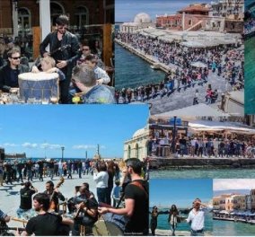 Χορεύοντας με Κρητική καρδιά στο παλιό λιμάνι των Χανίων-Ένα πρωτότυπο flashmob προβάλλει την Κρήτη (βίντεο) - Κυρίως Φωτογραφία - Gallery - Video
