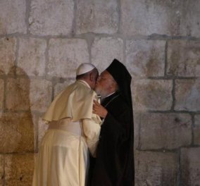 Κοινή Διακήρυξη υπέγραψαν Οικουμενικός Πατριάρχης και Πάπας Φραγκίσκος στα Ιεροσόλυμα - Κυρίως Φωτογραφία - Gallery - Video