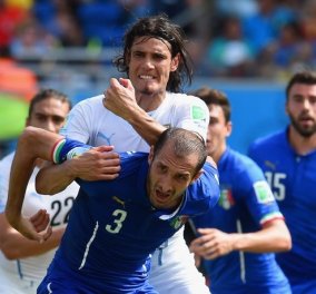 Η Ουρουγουάη πέταξε από το Μουντιάλ την Ιταλία νικώντας την με 1-0-Σάλος από την δαγκωνιά του Σουάρες στον Κιελίνι! (φωτό & βίντεο)