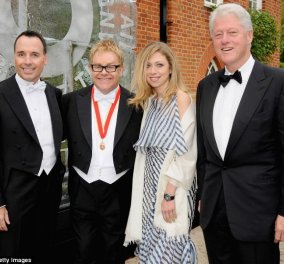 Ο  Μπιλ Κλίντον και η κόρη του η Τσέλσι & η Σάρον Στόουν ήταν καλεσμένοι στο Φιλανθρωπικό πάρτι διασημοτήτων του Έλτον Τζον και του συζύγου του! (Φωτό-βίντεο) - Κυρίως Φωτογραφία - Gallery - Video