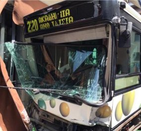 Παραλίγο τραγωδία στα Ιλίσια: Λεωφορείο της γραμμής μπήκε σε καφετέρια! Μια γυναίκα τραυματίστηκε (φωτό)