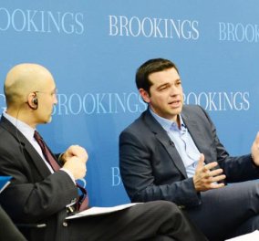 Αλέξης Τσίπρας στο Brookings: «Θα κρατήσουμε την Ελλάδα στην Ευρωζώνη»  - Κυρίως Φωτογραφία - Gallery - Video