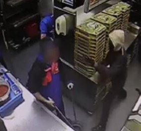 Απίστευτο βίντεο: Η κάμερα ασφαλείας έπιασε τους ληστές την ώρα που έκλεβαν μια πιτσαρία και... - Κυρίως Φωτογραφία - Gallery - Video