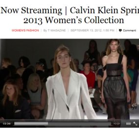 Βίντεο για κυρίες ONLY: Calvin Klein στη Νέα Υόρκη για την άνοιξη 2013 - Κυρίως Φωτογραφία - Gallery - Video