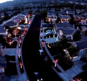 Ολόκληρη γειτονιά στολίστηκε τόσο πολύ που έσπασε το ρεκόρ Γκίνες για τα περισσότερα χριστουγεννιάτικα φωτάκια!(Βίντεο)