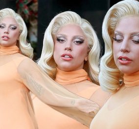 Lady Gaga σε εμφάνιση πορτοκαλί οπτασίας: Αιθέρια νεράιδα ή πλατινέ σταρ του Χόλιγουντ; tip: φρύδια με στρας!