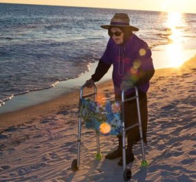 Καταπληκτικό βίντεο: Γιαγιά βλέπει για πρώτη φορά στα 100 της την θάλασσα - Δείτε την αντίδραση της!