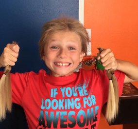 Story: 8χρονος έδωσε τα ξανθά μαλλιά του για τους καρκινοπαθείς, αλλά υπέφερε από το bullying