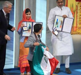 Επεισοδιακή η απονομή των Νόμπελ Ειρήνης στην 16χρονη Πακιστανή Μαλάλα και στον Ινδό συνήγορο των δικαιωμάτων των παιδιών