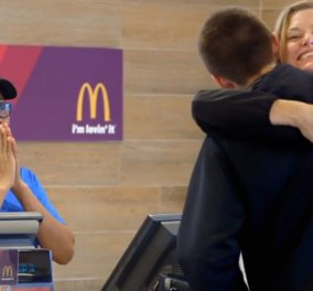 Το smile βίντεο της ημέρας: Αγκαλιές και ...selfie θα δέχονται αντί χρημάτων τα McDonald's!