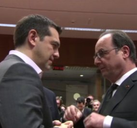 Καρέ - καρέ η στιγμή που ο Ολάντ λέει στον Τσίπρα: ''Λύση απόψε, Αλέξη'' - Ποια η αντίδραση του Πρωθυπουργού;