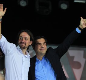 Μήνυμα στήριξης προς τον Αλέξη Τσίπρα από το ισπανικό Podemos: «Οι Έλληνες επιλέγουν για Πρωθυπουργό ανάμεσα στον Αλέξη & τη Μέρκελ!