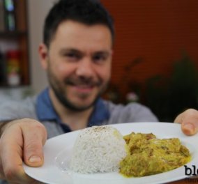 Mια δοκιμασμένη και γευστική ethnic συνταγή από τον Ε. Μπλέτσα: Ινδικό κοτόπουλο με κάρυ και ρύζι