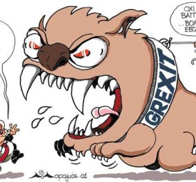 Smile: Εκτός ελέγχου το... «τέρας» του Grexit - Το μοναδικό σατιρικό σκίτσο του Πάνου Μαραγκού!