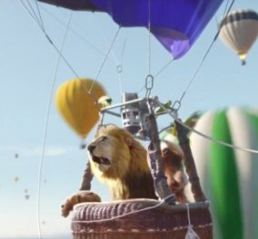 Το καταπληκτικό βίντεο του Perrier με αερόστατα σαν τις φυσαλίδες του διάσημου νερού να πετούν & να "γελούν"