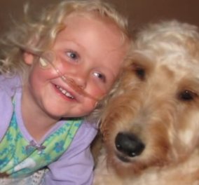 Συγκινητικό βίντεο: Σκυλάκος φύλακας άγγελος αυτού του κοριτσιού - Κουβαλάει το οξυγόνο της & βρίσκεται πάντα κοντά της