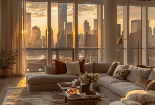 Νέα Υόρκη: Συγκλονιστικό ρετιρέ με θέα στην πόλη από κάθε δωμάτιο –Minimal αισθητική & γήινοι χρωματικοί συνδυασμοί (φωτό)
