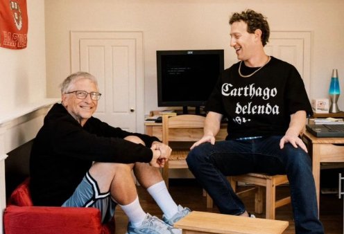Όταν δύο billionaires συναντιούνται: Τα 40α γενέθλια του Μαρκ Ζούκερμπεργκ, η "guest" εμφάνιση του Bill Gates & η έκπληξη της συζύγου του, Priscilla (φωτό)