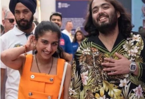 Ο νιόπαντρος πλουσιότερος Ινδός, Ανάντ Αμπάνι πήγε στους Ολυμπιακούς Αγώνες με την καλή του, Ραντίκα - Κούκλα με το πορτοκαλί Versace σύνολο δίπλα στον άντρα της (φωτό-βίντεο)