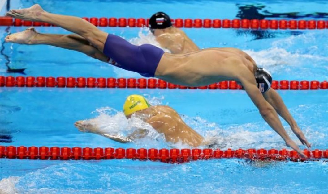 Στιγμιότυπο από τους Ολυμπιακούς αγώνες 2016 με τον Michael Phelps - Picture: Rob Carr  
