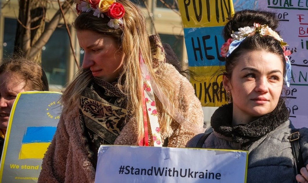 Άνθρωποι σε όλο τον κόσμο στάθηκαν στο πλευρό της Ουκρανίας την Παγκόσμια Ημέρα της Γυναίκας - φωτό ημέρας από το Βέλγιο, Hoslet Olivier/EPA