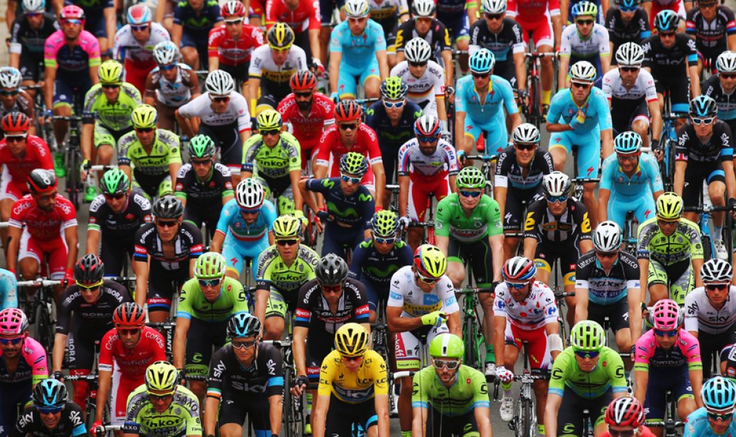 12/7/2015 - Φωτό εβδομάδας για τους λάτρεις του ποδηλάτου: Μια φοβερή στιγμή - Η εκκίνηση του Tour de France - Picture: Getty Images