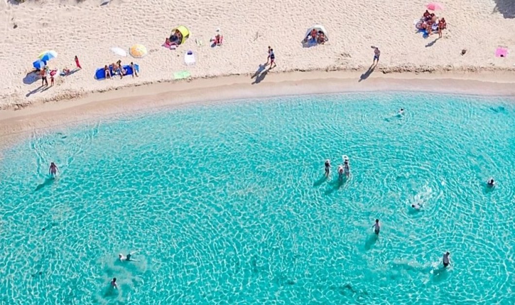 Φωτό ημέρας τα δροσερά, καταγάλανα νερά της Βοϊδοκοιλιάς από ψηλά @giannistsou.1