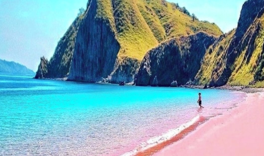 Μαγεία η Ροζ θάλασσα στο Κομόντο της Ινδονησίας /@great_pho