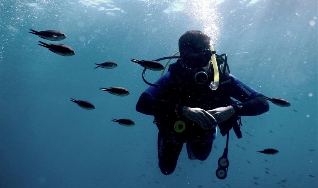 Δύτης σε εκπαίδευση κατάδυσης στην Αγία Μαρίνα, στην Σαρωνίδα - Picture: Eurokinissi / ΣΤΕΛΙΟΣ ΜΙΣΙΝΑΣ 