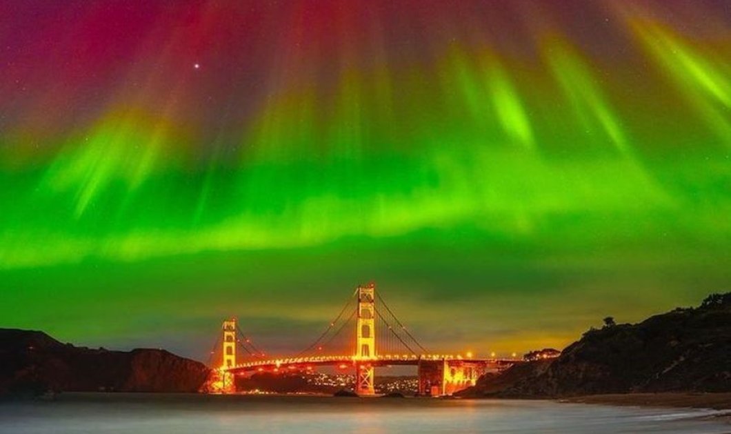 Φωτό ημέρας: Το πιο εκπληκτικό Aurora Borealis από τη γέφυρα του Σαν Φρανσίσκο - Instagram @fubiz