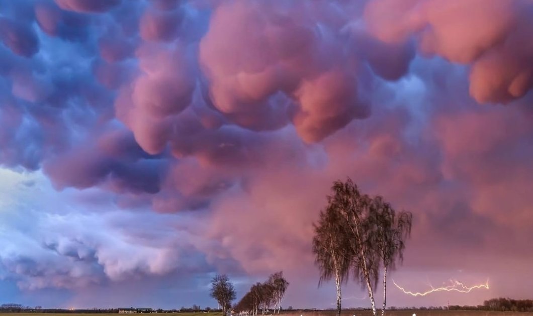Φωτό ημέρας: Πόλυχρωμα σύννεφα "στολίζουν" τον ουρανό μετά την καταιγίδα/ Photo: Boris Jordan- @rmets/ instagram