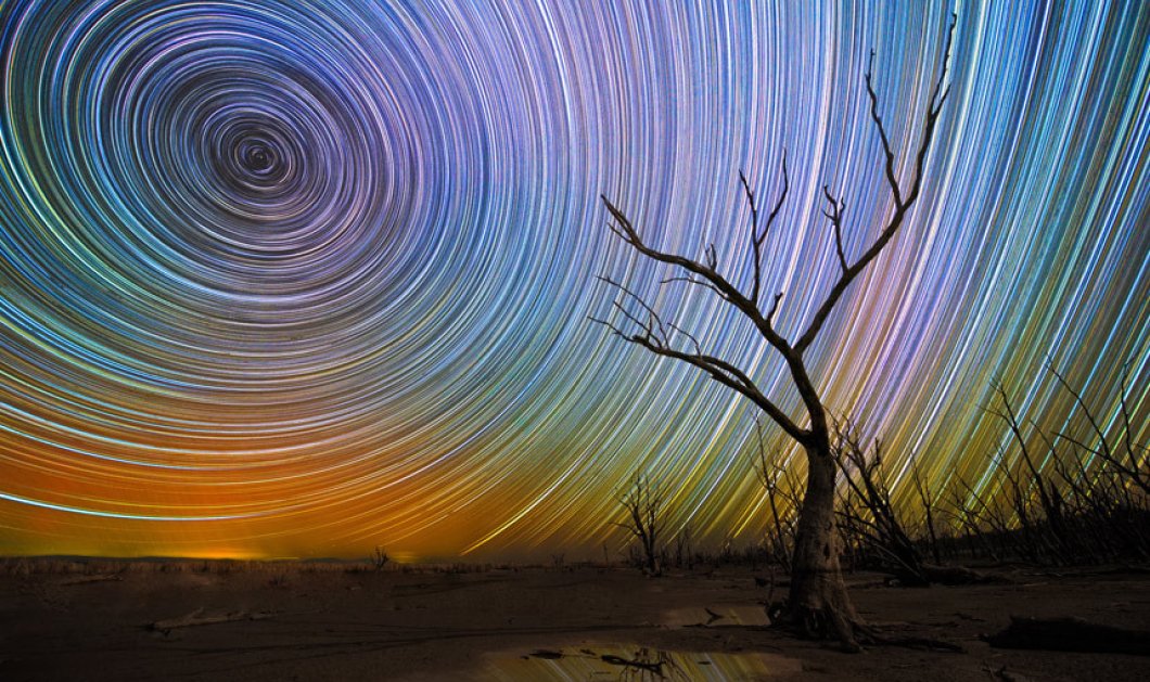 1/3/15: Μια μαγευτική φωτό που θα σας καθηλώσει από τον Αυστραλό φωτογράφο Lincoln Harrison - Απεικονίζει τα «ίχνη» ενός πεφταστεριού!