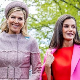 Βασίλισσα Μάξιμα & Βασίλισσα Λετίσια: Με Ανοιξιάτικο αέρα από το Άμστερνταμ - Τουίντ coat dress & color blocking το σημερινό look! (φωτό-βίντεο)