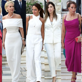 Με κυρίαρχο το λευκό, το dress code των κυριών στην δεξίωση της Προεδρίας – Ξεχώρισε η Σ. Κοσιώνη με κόκκινο, η Β. Πατουλίδου με magenda & η Θ. Τζάκρη με royal blue (φωτό)