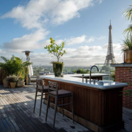 Rooftop Eiffel: Η απόλυτη παριζιάνικη μεζονέτα – Ταράτσα με θέα τον Πύργο Άιφελ – Minimal & chic διακόσμηση με μοντέρνες πινελιές (φωτό)